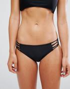 Raisins Macrame Side Bikini Bottoms - Black