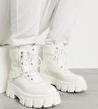 Public Desire Wide Fit Kash Chunky Boots With Buckles In Off White