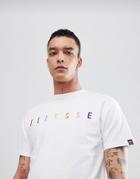 Ellesse T-shirt With Color Logo In White - White