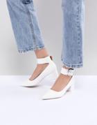 Asos Design Samber Mid Heels - White