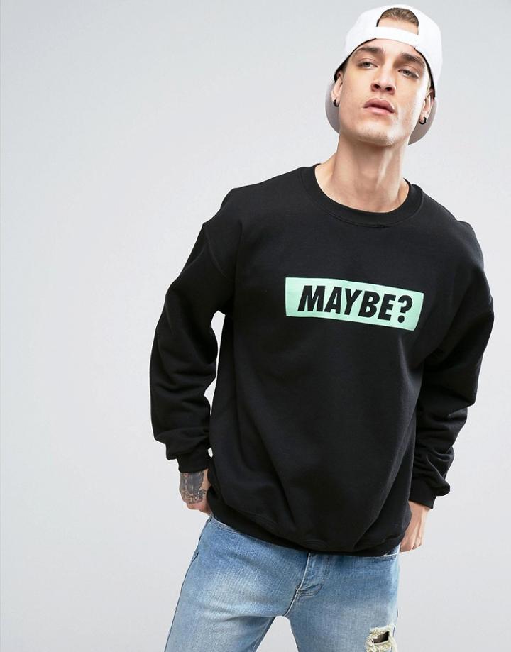 New Love Club Maybe Sweater - Black