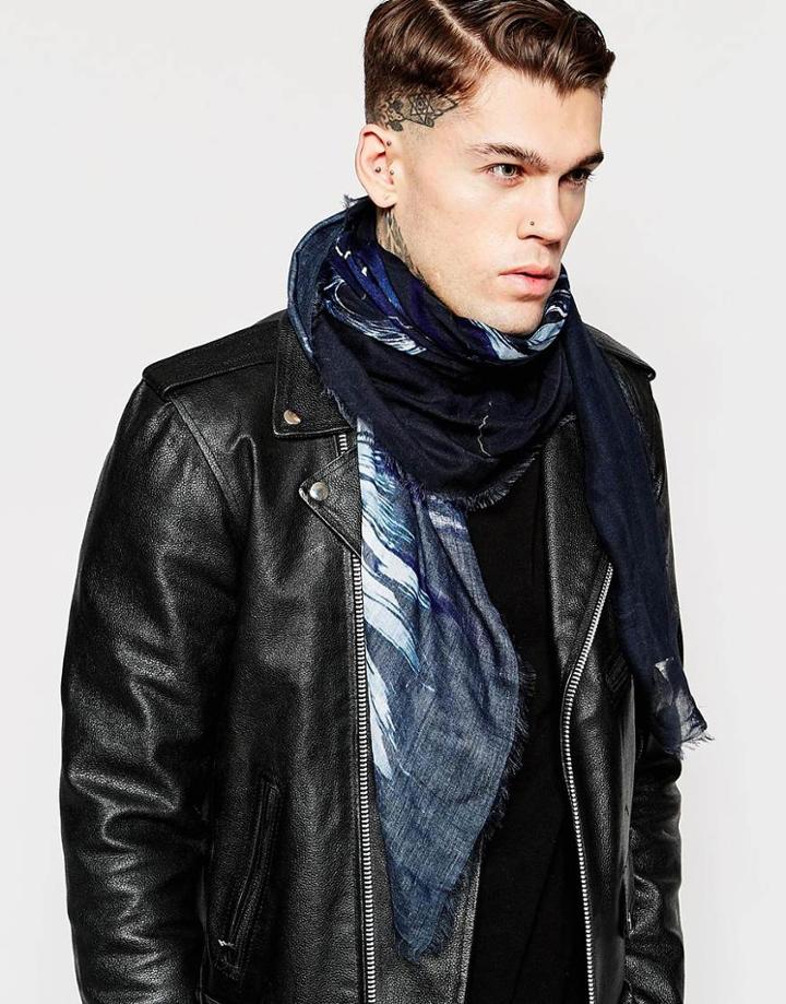 Diesel Sioca Eagle Scarf - Blue