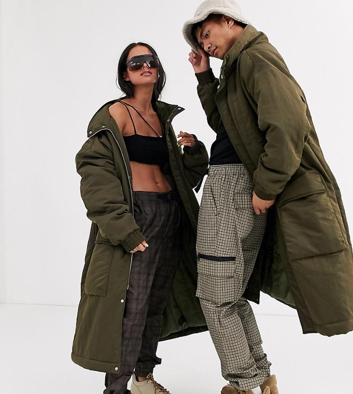 Reclaimed Vintage Unisex Long Puffer Jacket