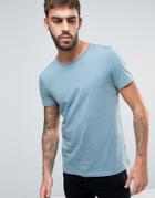 Boss Orange By Hugo Boss Raw Edge T-shirt Regular Fit In Light Blue - Blue