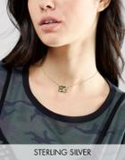 Asos Gold Plated Sterling Silver 83 Choker Necklace - Gold