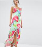 Every Cloud Rose Print Strappy Maxi Dress - Multi