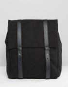 Pieces Minimal Rectangular Backpack - Black