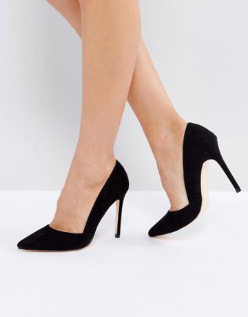 London Rebel Pointed Court Shoe - Black
