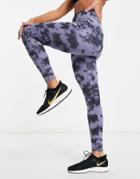 New Look Active Tie Dye Leggings In Blue-blues