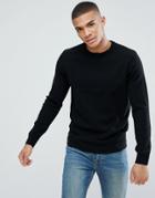 New Look Knitted Sweater In Black - Black