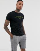 Good For Nothing Muscle T-shirt With Neon Logo In Black