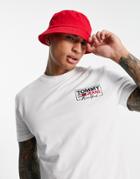 Tommy Jeans Ny Script Box Back Print Logo T-shirt In White
