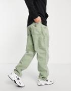 Carhartt Wip Single Knee Worker Pant In Washed Green