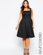 Asos Curve Debutante Midi Dress - Black