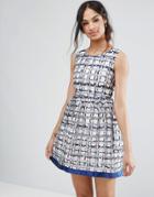 Zibi London Striped Mini Dress - Blue