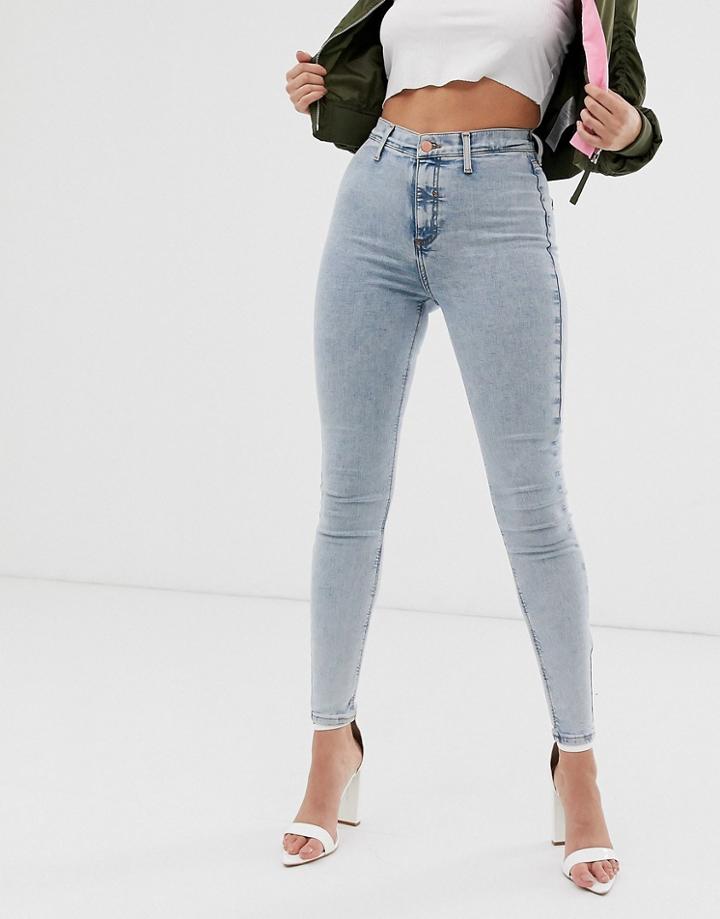 River Island Kaia Skinny Jeans In Acid Wash