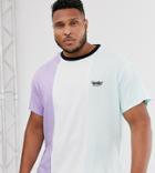 New Look Plus Vertical Block T-shirt In Lilac-purple