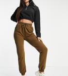 Parisian Tall Sweatpants In Deep Taupe - Part Of A Set-brown