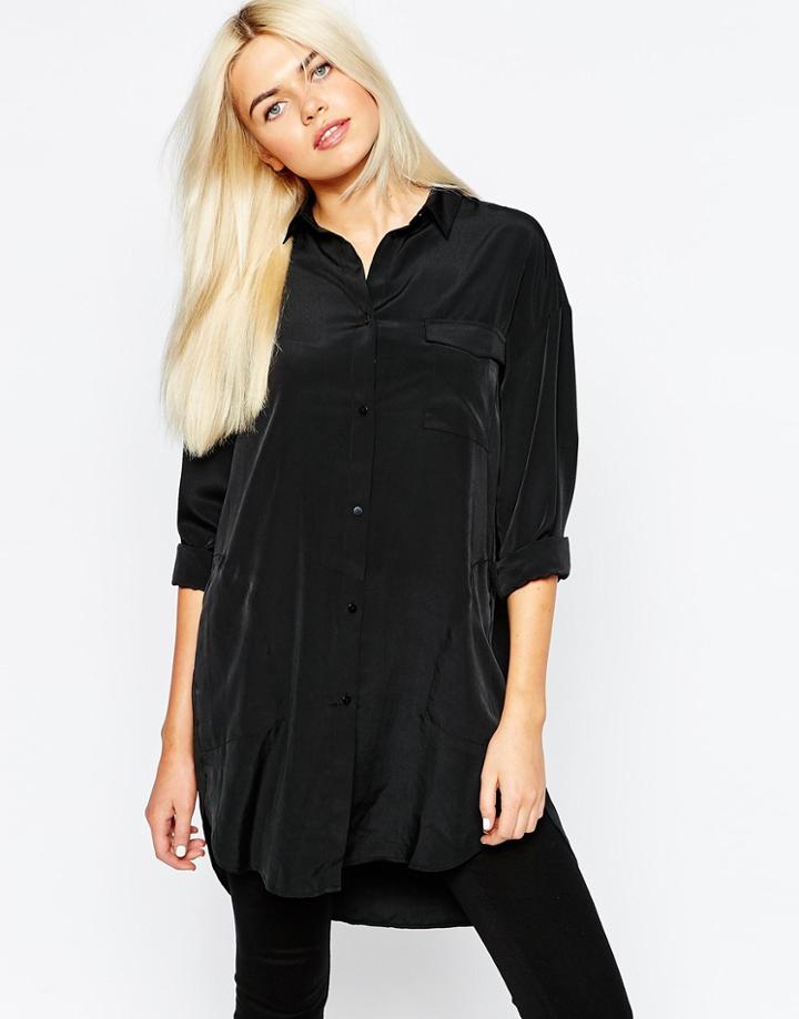 Monki Oversized Shirt - Black