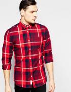 Jack & Jones Brushed Check Shirt - Red