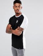 11 Degrees Muscle T-shirt In Black With Contrast Back - Black