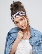 Pia Rossini Nautical Stripe Headband - Navy