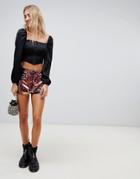 Wild Honey High Waisted Shorts In Dark Sequin - Multi