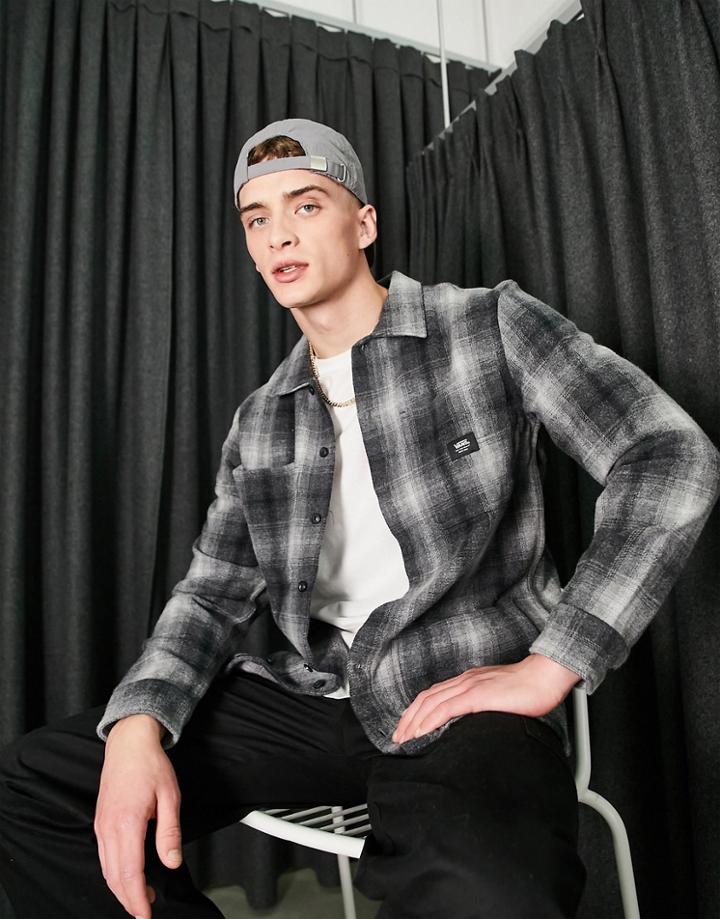 Vans Riderwood Check Shirt In Black/white