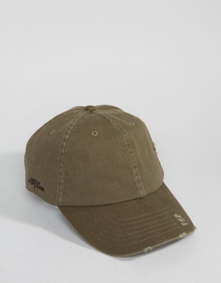 Dead Vintage Distressed Cap - Green