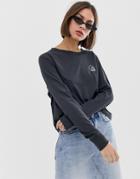 Cheap Monday Organic Cotton Long Sleeve T-shirt With Skull Print - Black