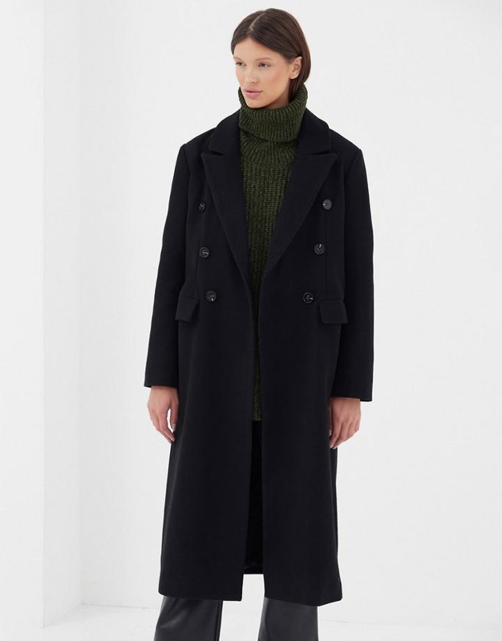 4th & Reckless Straight Coat In Black