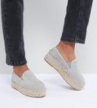 Steve Madden Phoebeee Suede Espadrille - Gray