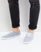 Asos Sneakers In Gray Jersey Marl - Gray