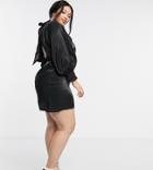 Lola May Curve Dress With Volume Sleeves In Black