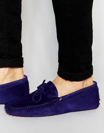 Bobbies Le Magnifique Suede Driving Shoe - Navy