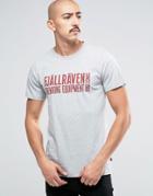 Fjallraven T-shirt With Block Logo In Gray - Gray