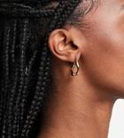 Asos Design 14k Gold Plated Hoop Earrings In Twist Link Design