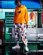 Asos Design Balloon Sweatpants In White With All Over Photographic Prints - Part Of A Set