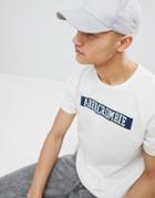 Abercrombie & Fitch Varsity Chest Logo Slub T-shirt In White - White