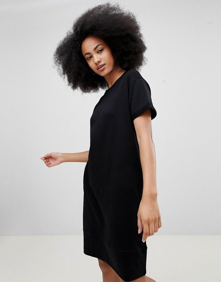 Pull & Bear Black Jersey Dress - Black