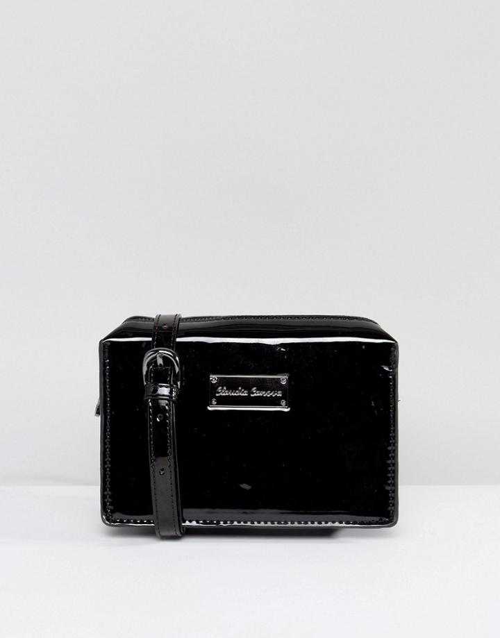 Claudia Canova Patent Crossbody Bag - Black