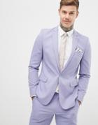 Asos Design Skinny Suit Jacket In Lilac - Purple