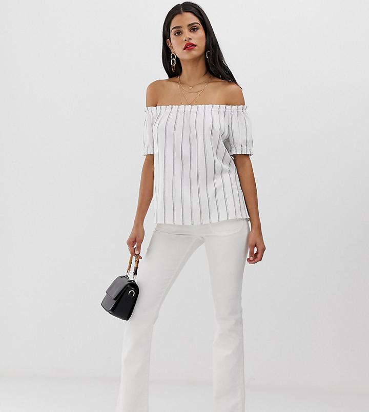 Vero Moda Tall Stripe Bardot Top - Multi