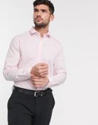 Asos Design Stretch Slim Fit Work Shirt In Pink