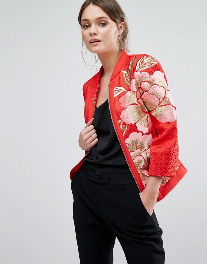 Ted Baker Herrne Bomber Jacket - Orange