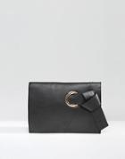Asos Eyelet Knot Clutch Bag - Black