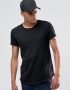 Esprit Longline T-shirt With Raw Edges - Black