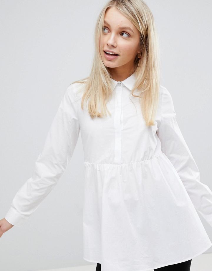 Only Helen Flare Shirt - White