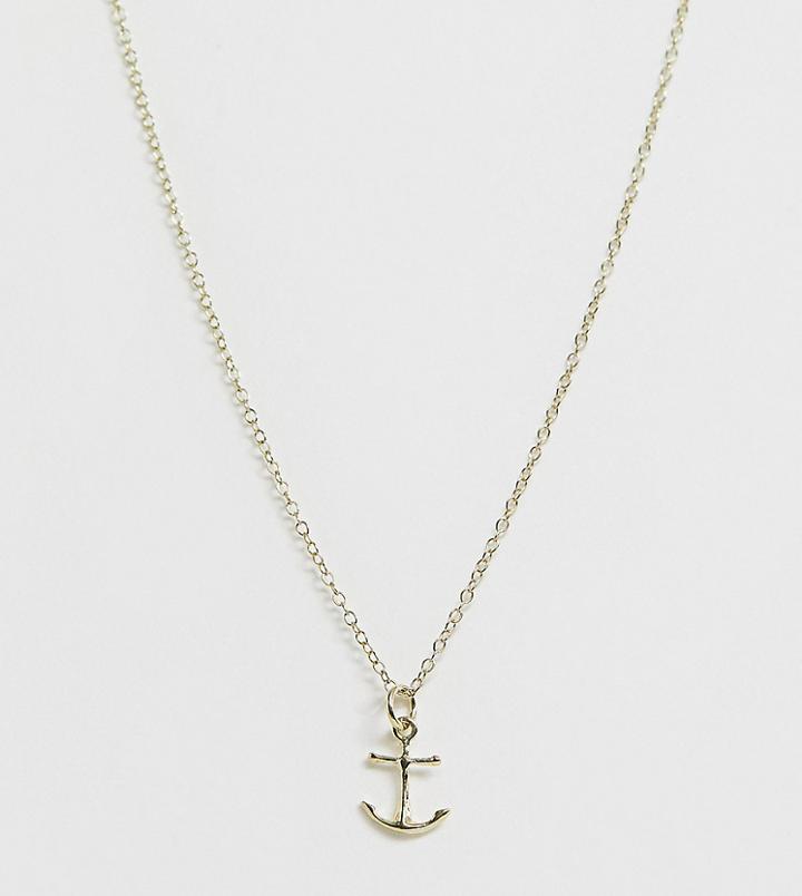 Kingsley Ryan Sterling Silver Gold Plated Anchor Necklace