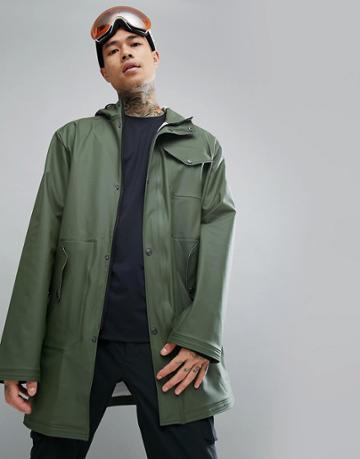 66o North Laugavegur Urban Waterproof Rain Jacket In Green - Green